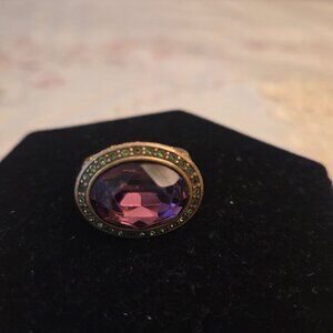 LaVintage Faux Gem Gold Tone Ring